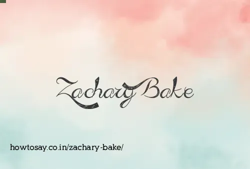 Zachary Bake