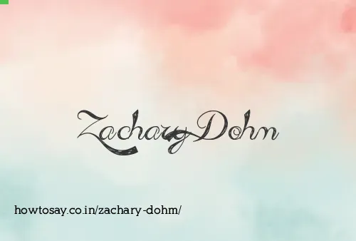 Zachary Dohm