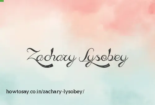Zachary Lysobey