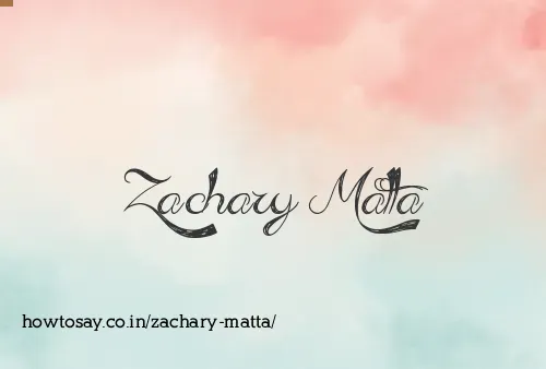 Zachary Matta