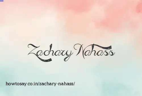 Zachary Nahass