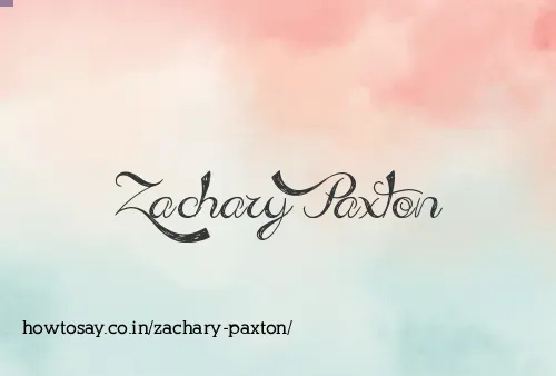 Zachary Paxton
