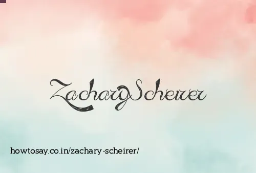 Zachary Scheirer