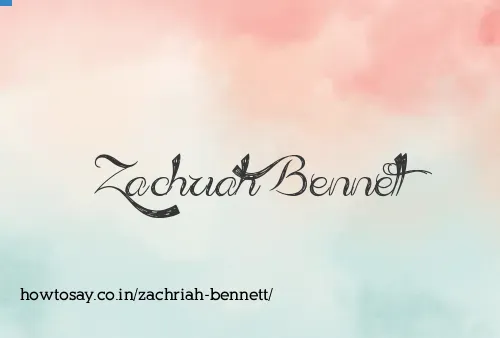 Zachriah Bennett