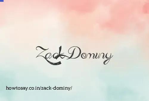 Zack Dominy