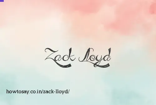 Zack Lloyd