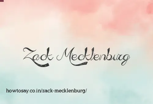 Zack Mecklenburg