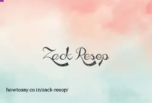Zack Resop