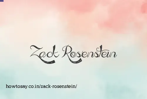 Zack Rosenstein