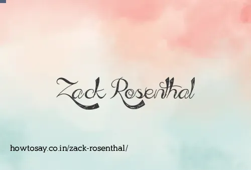 Zack Rosenthal