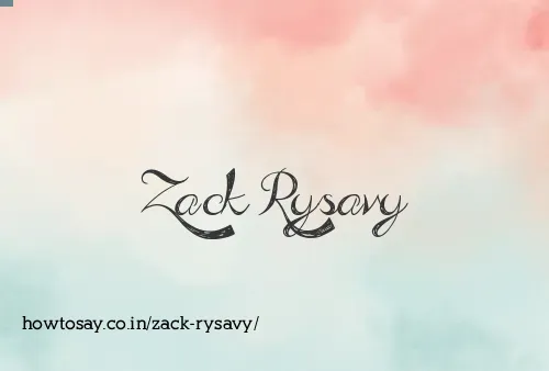 Zack Rysavy