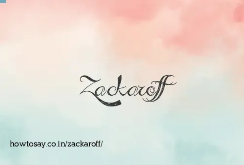 Zackaroff