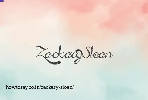 Zackary Sloan