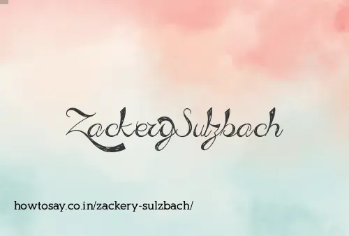 Zackery Sulzbach