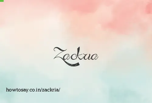 Zackria