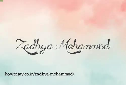 Zadhya Mohammed