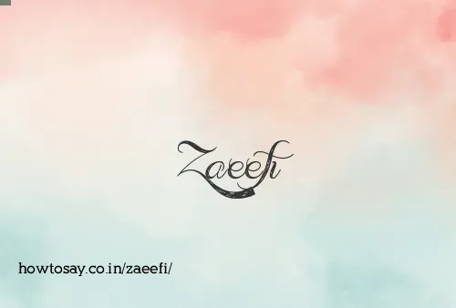 Zaeefi