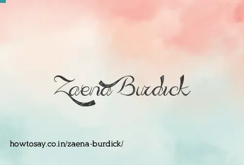 Zaena Burdick