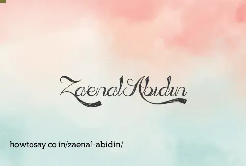 Zaenal Abidin