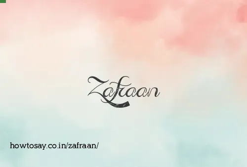 Zafraan