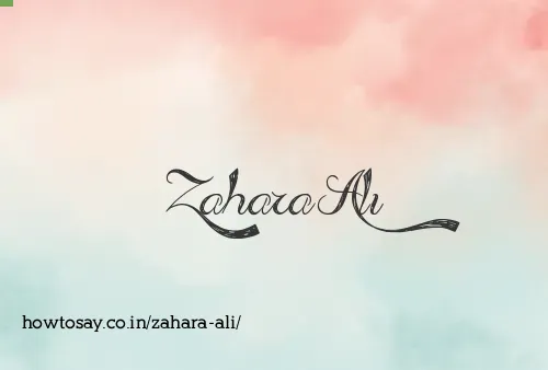 Zahara Ali