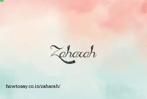 Zaharah