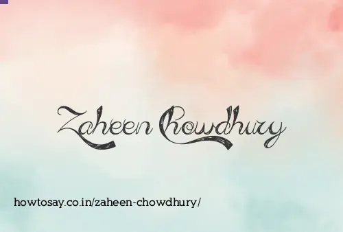 Zaheen Chowdhury