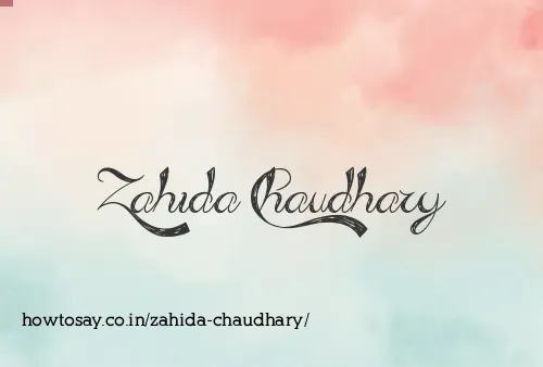 Zahida Chaudhary