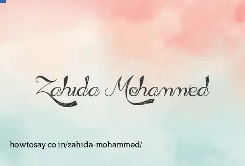 Zahida Mohammed