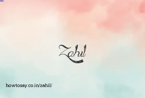 Zahil