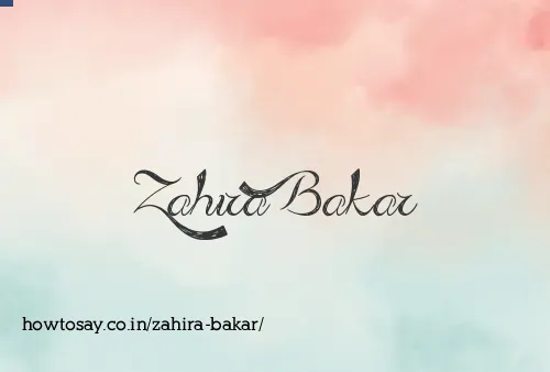 Zahira Bakar