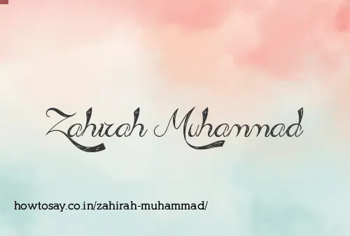 Zahirah Muhammad