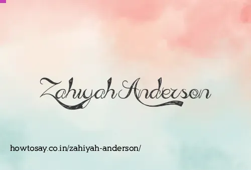 Zahiyah Anderson