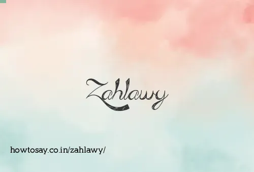 Zahlawy