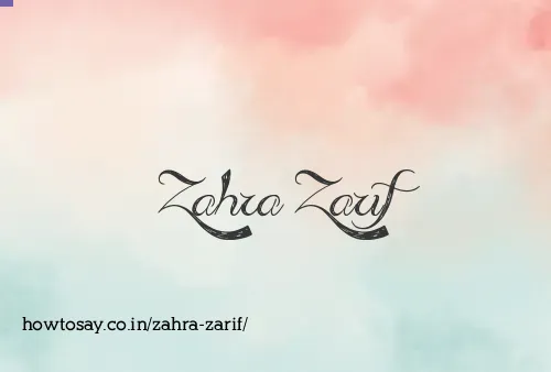 Zahra Zarif