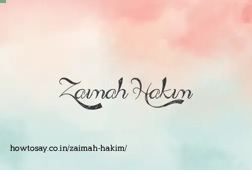 Zaimah Hakim