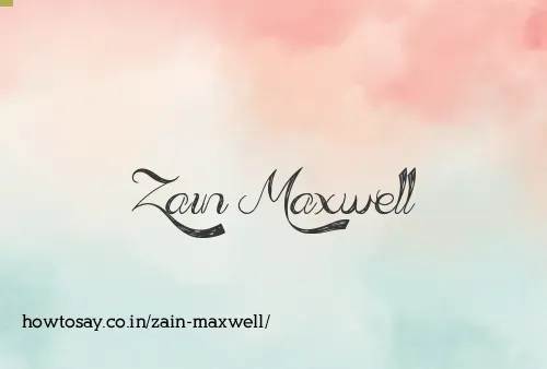Zain Maxwell