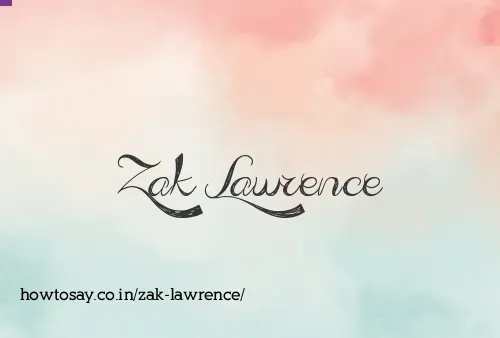 Zak Lawrence