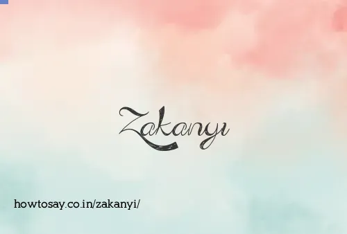 Zakanyi