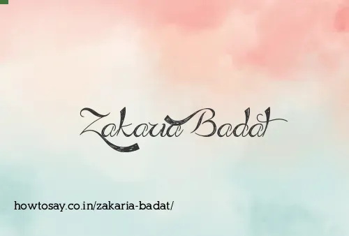 Zakaria Badat