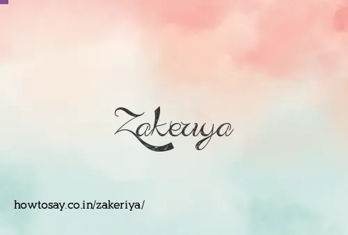 Zakeriya