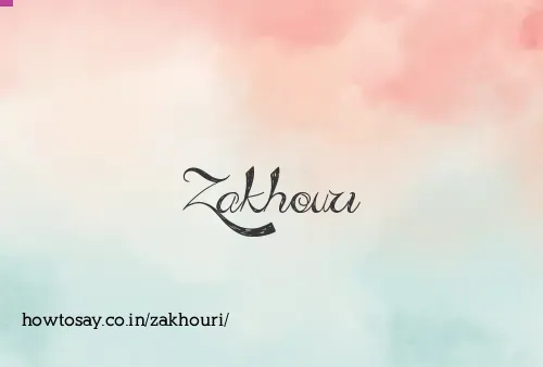 Zakhouri