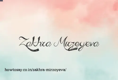 Zakhra Mirzoyeva