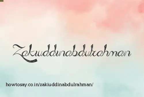 Zakiuddinabdulrahman