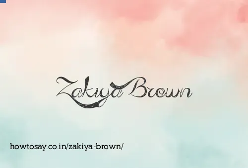 Zakiya Brown