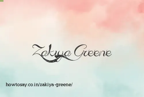 Zakiya Greene