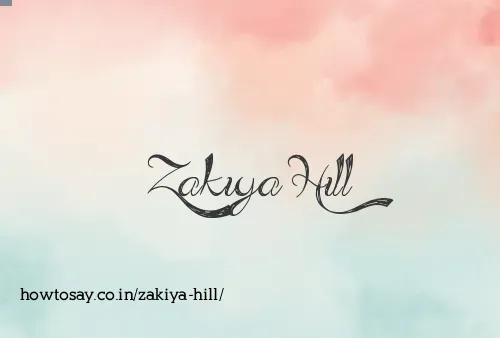 Zakiya Hill