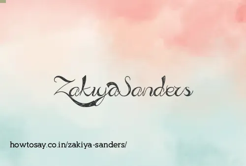 Zakiya Sanders