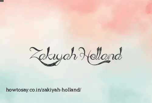 Zakiyah Holland