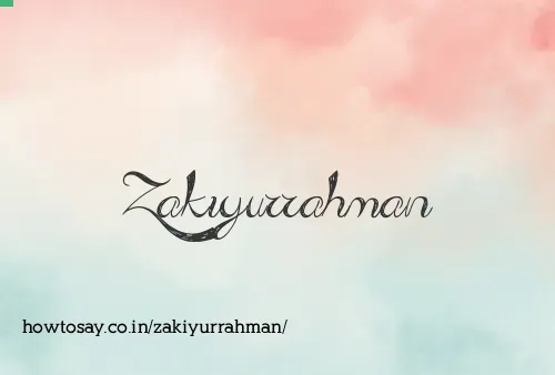 Zakiyurrahman